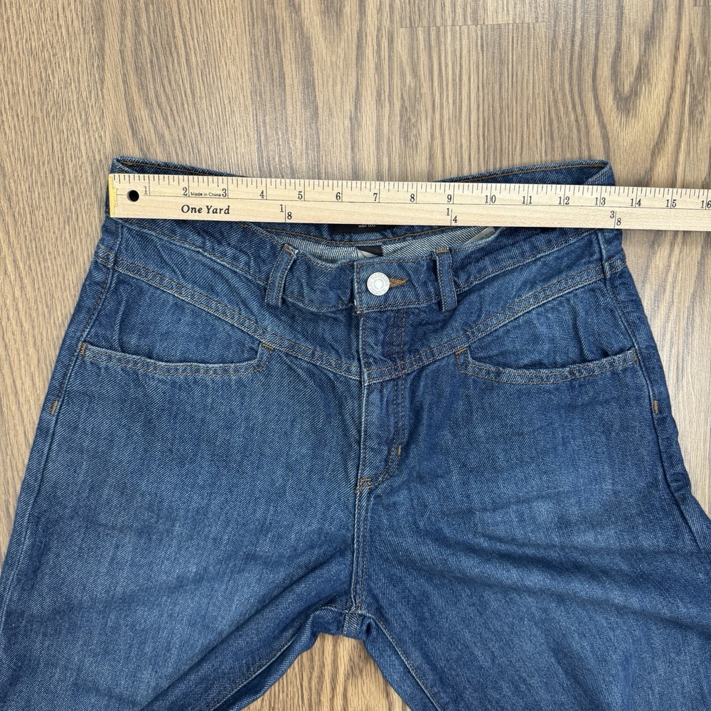 Banana Republic Jeans Womens 28 Blue Wide Leg Trouser Classic Dark Wash Denim - Picture 9 of 12